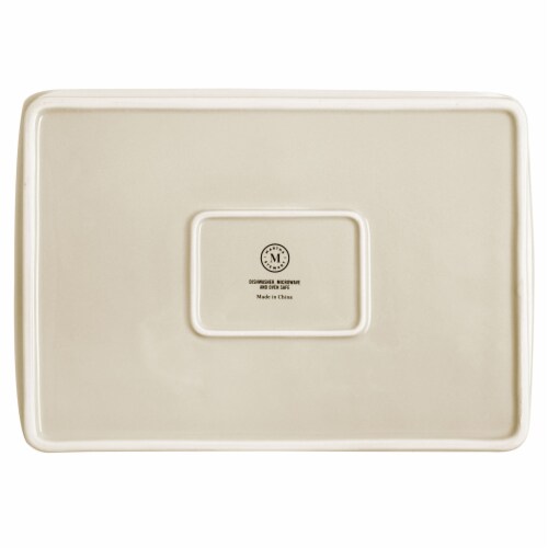 Martha Stewart Beige Stoneware Baker Perspective: bottom