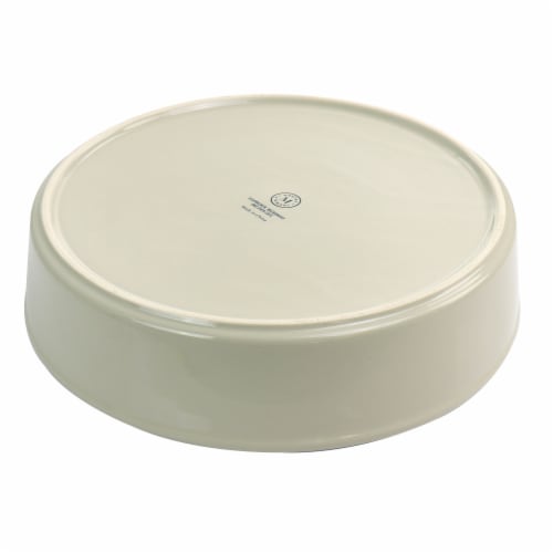 Martha Stewart Beige Stonware Pie Pan Perspective: bottom