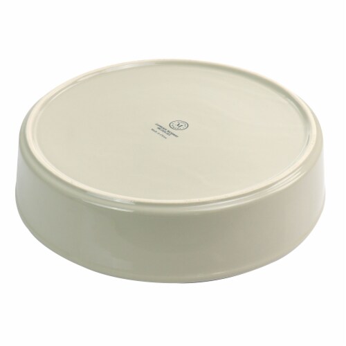 Martha Stewart Beige Stonware Pie Pan Perspective: bottom