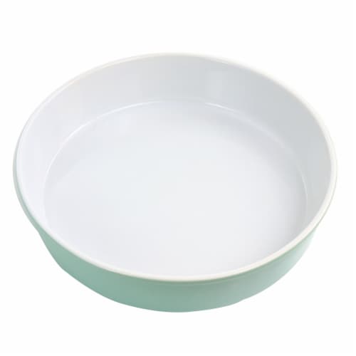 Martha Stewart Turquoise Stoneware Pie Pan Perspective: bottom