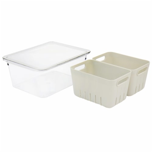 Martha Stewart 4 Piece Mini Basket Fresh Keeper Container Set Perspective: bottom