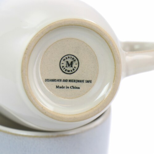 Martha Stewart Blue Rim Stoneware Cup Set Perspective: bottom