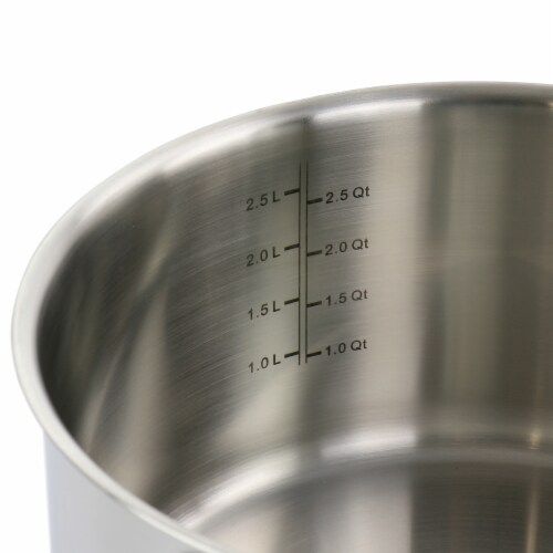 Martha Stewart Stainless Steel Saucepan with Vented Glass Lid Perspective: bottom
