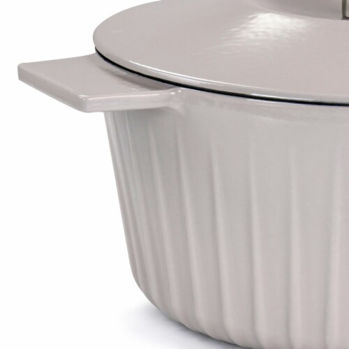 Martha Stewart Round Gray Casserole Dish Perspective: bottom