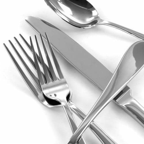 Martha Stewart Sutton Stainless Steel Flatware Set Perspective: bottom