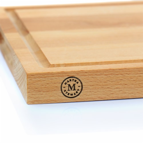 Martha Stewart Reversible Rectangle Beech Wood Cutting Board Perspective: bottom
