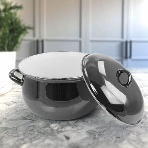 Martha Stewart Steel Casserole Dish with Lid Perspective: bottom