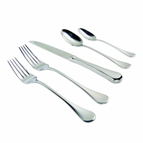 Gibson Home Manchester Classic Stainless Steel Flatware Silverware Set, 20 Piece Perspective: bottom