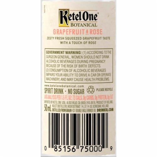 Ketel One Vodka Botanical Grapefruit & Rose Perspective: bottom