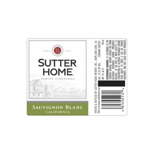 Sutter Home® Sauvignon Blanc White Wine Perspective: bottom