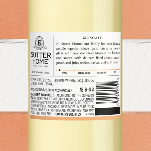 Sutter Home® Moscato White Wine Perspective: bottom