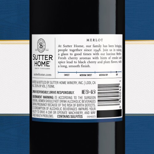 Sutter Home® Merlot California Red Wine Perspective: bottom