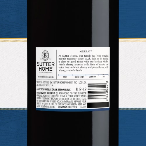 Sutter Home® Merlot Red Wine Perspective: bottom
