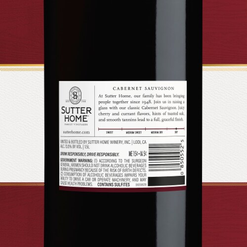 Sutter Home Cabernet Sauvignon California Red Wine 1.5 L Perspective: bottom