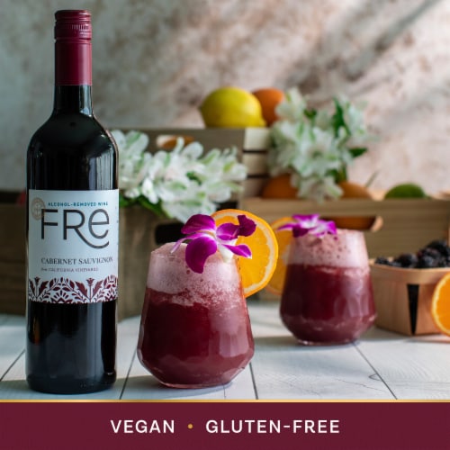 Fre Alcohol-Removed Red Blend Low Calorie Non Alcoholic Wine Perspective: bottom