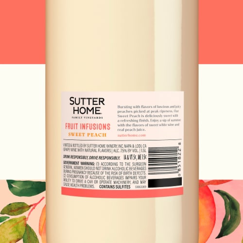 Sutter Home® Fruit Infusions Sweet Peach White Wine Perspective: bottom