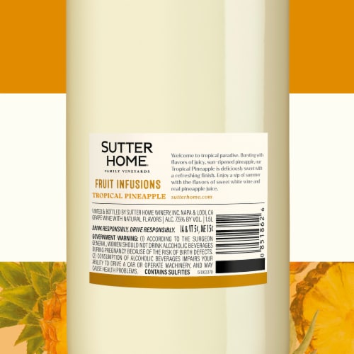 Sutter Home® Fruit Infusions Tropical Pineapple White Wine Perspective: bottom