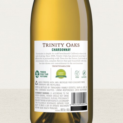 Trinity Oaks Chardonnay California White Wine 750 ml Perspective: bottom
