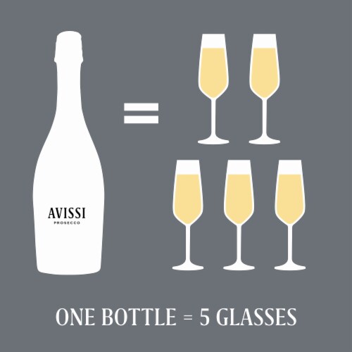 Avissi Prosecco Italy Sparkling White Wine 750 ml Perspective: bottom