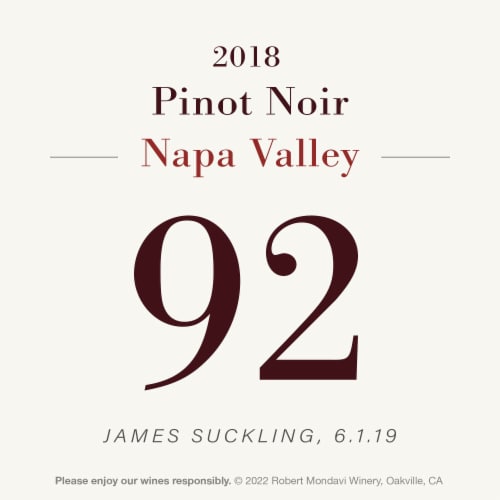 Robert Mondavi Winery Napa Valley Pinot Noir Red Wine Perspective: bottom