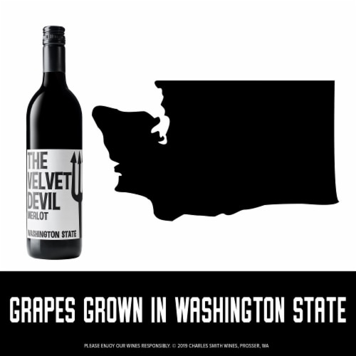 Charles Smith Wines The Velvet Devil Merlot Washington Red Wine Perspective: bottom