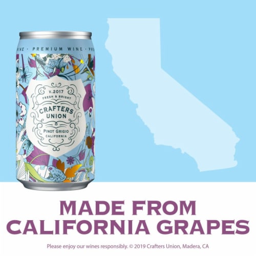 Crafters Union Pinot Grigio Canned White Wine Perspective: bottom