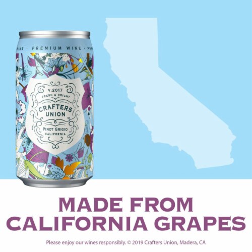 Crafters Union Pinot Grigio Canned White Wine Perspective: bottom