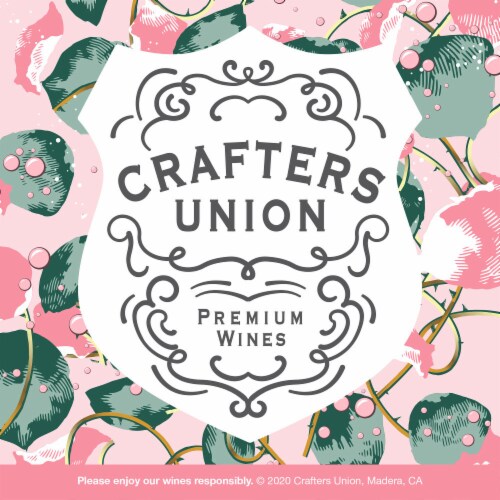 Crafters Union Bubbles Brut Rose Wine Can Perspective: bottom