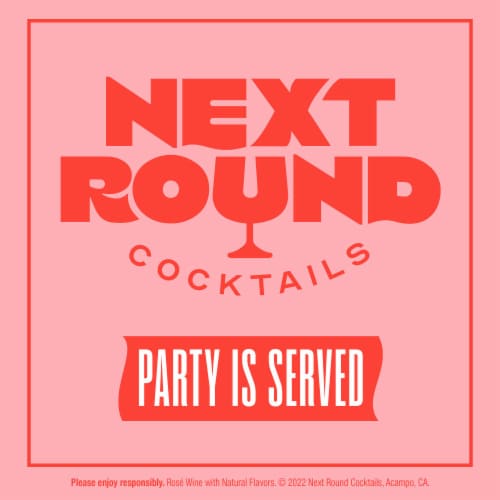 Next Round Cocktails Strawberry Lime Sangria Rose Wine Premixed Cocktail Box Perspective: bottom