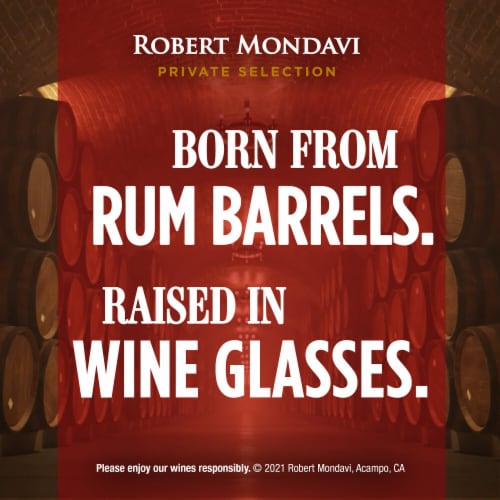 Robert Mondavi Private Selection Rum Barrel Aged Merlot Red Wine Perspective: bottom