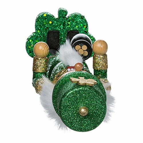 Christmas Irish Nutcracker Wood Saint Patricks Day Shamrock C9669 Perspective: bottom