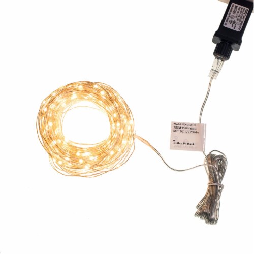Kurt Adler Indoor Outdoor 300 LED Superbright Warm Rice Light Set Perspective: bottom