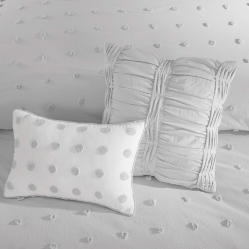 INK+IVY Kara Full/Queen Ivory 3 Piece Cotton Jacquard Comforter Set