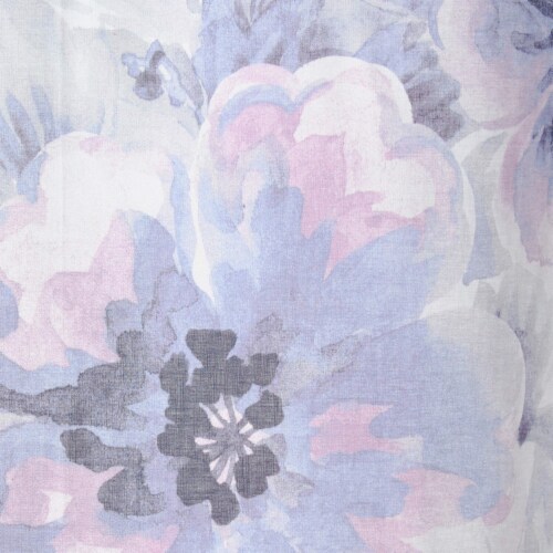 Madison Park Enza Floral 100% Cotton Printed Shower Curtain Purple 72x72 Perspective: bottom