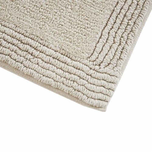 MADISON PARK SIGNATURE Cotton Tufted Reversible Bath Rug with Mink MPS72-448 Perspective: bottom