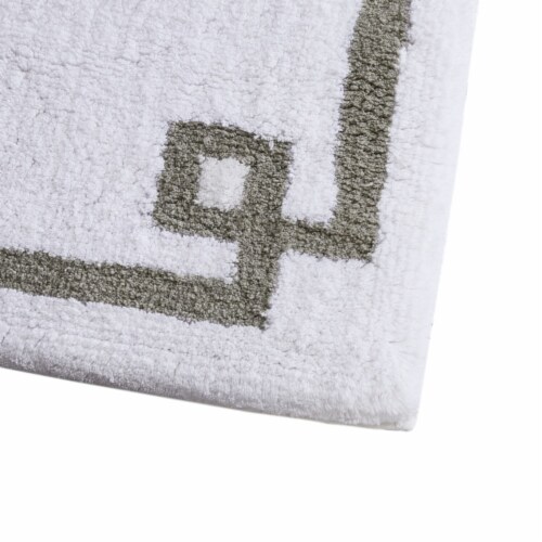 Madison Park Glam Cotton Tufted Bath Rug with White Finish MP72-7332 Perspective: bottom