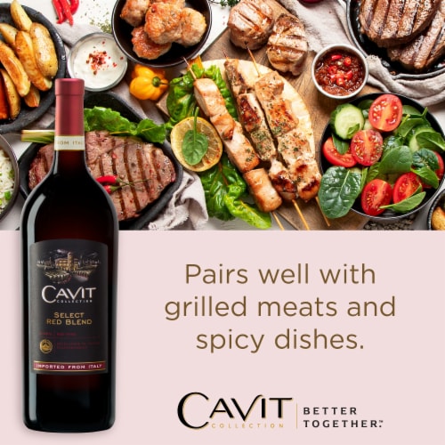 Cavit Select Red Blend New Label Red Wine Perspective: bottom