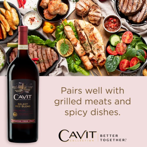 Cavit Select Red Blend New Label Red Wine Perspective: bottom