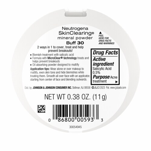 Neutrogena Skinclearing Pressed Acne Powder, Buff 30 Perspective: bottom