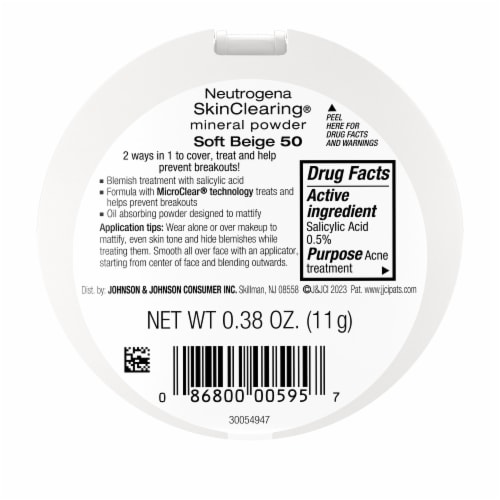 Neutrogena Skinclearing Pressed Acne Powder, Soft Beige 50 Perspective: bottom