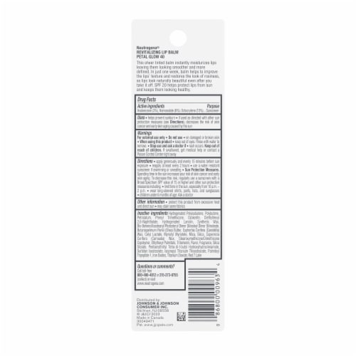 Neutrogena Revitalizing and Moisturizing Tinted Lip Balm with Broad Spectrum SPF 20 Petal Glow 40 Perspective: bottom