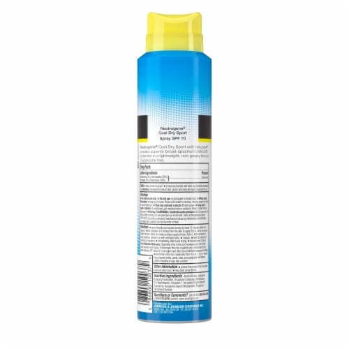 Neutrogena Cooldry Sport Water-Resistant Sunscreen Spray, SPF 70 Perspective: bottom