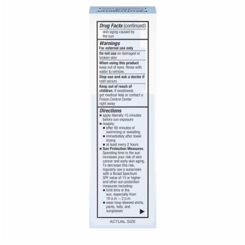 Neutrogena® Ultra Sheer® Moisturizing Face Serum Sunscreen SPF 60+ Perspective: bottom
