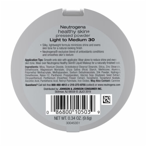 Neutrogena Healthy Skin Pressed Makeup Powder Compact with Antioxidants 30 Light to Medium Perspective: bottom