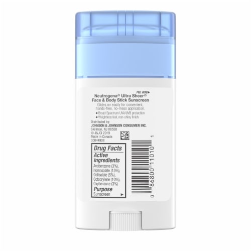 Neutrogena Ultra Sheer Non-Greasy Sunscreen Stick, SPF 70 Perspective: bottom