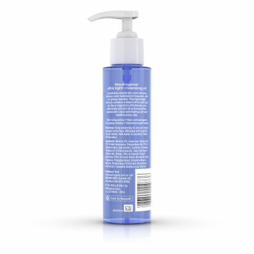 Neutrogena Ultra Light Facial Cleansing Oil & Makeup Remover Non-Comedogenic Perspective: bottom
