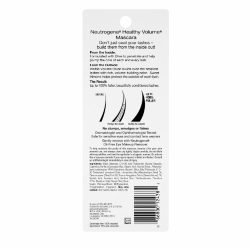 Neutrogena Healthy Volume Mascara Lash-Plumping Volumizing and Conditioning Brown/Black 03 Perspective: bottom