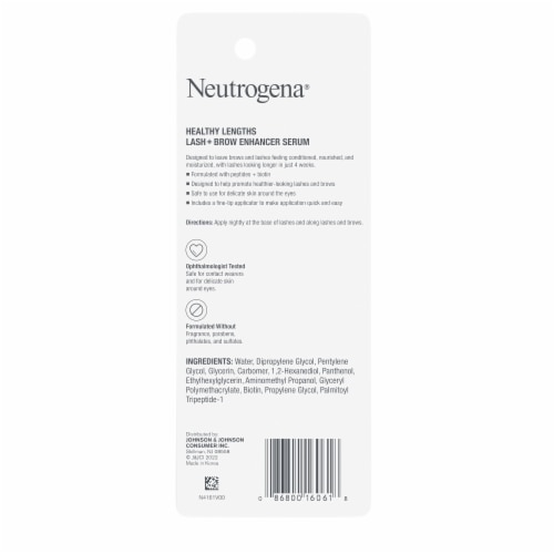 Neutrogena Healthy Lash + Brow Enhancer Serum Formulated with Biotin & Peptides Perspective: bottom