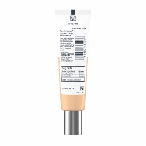 Neutrogena Healthy Skin Radiant Tinted Facial Moisturizer with SPF 25 Sunscreen 10 Sheer Ivory Perspective: bottom