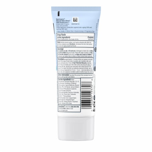 Neutrogena Mineral Ultrasheer Dry-Touch SPF 30 Sunscreen Lotion Perspective: bottom